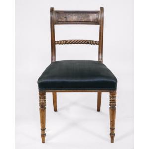 Set aus 4 Stühlen im regency stil mit rope back