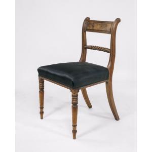 Set aus 4 Stühlen im regency stil mit rope back