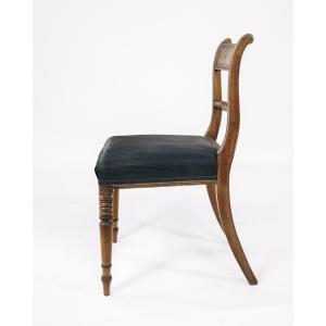 Set aus 4 Stühlen im regency stil mit rope back