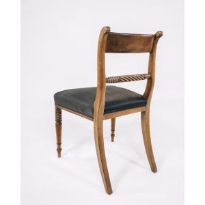 Set aus 4 Stühlen im regency stil mit rope back