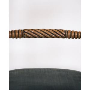 Set aus 4 Stühlen im regency stil mit rope back