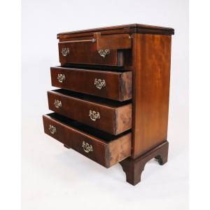 Kleine Kommode aus Mahagoni mit ausklappbarer Topplatte