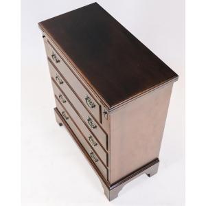 Kleine Kommode aus Mahagoni mit ausklappbarer Topplatte