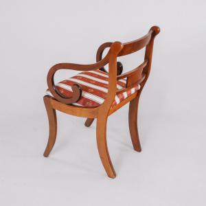 single chair/ armchair im Regency Style, Stuhl mit Intarsien