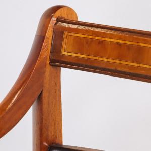 single chair/ armchair im Regency Style, Stuhl mit Intarsien