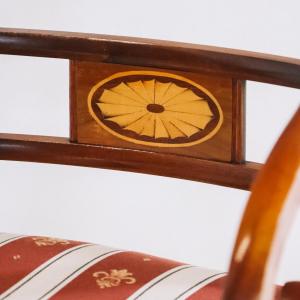 single chair/ armchair im Regency Style, Stuhl mit Intarsien