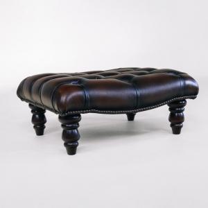 Chesterfield Hocker in Birch Antique Rust - Sofort lieferbar