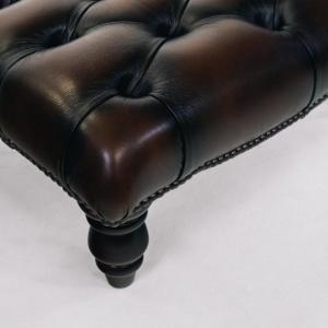Chesterfield Hocker in Birch Antique Rust - Sofort lieferbar