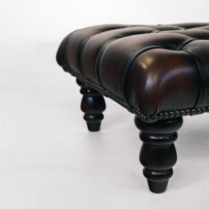 Chesterfield Hocker in Birch Antique Rust - Sofort lieferbar