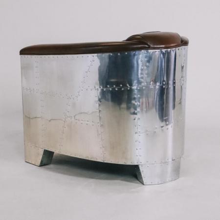 "D. Clipper" Clubsessel Braun Vintage Leder Ledersessel im originalen Art Deco Stil