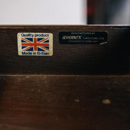 Vintage Stehpult im Militärstil mit Mahagoni und Lederfläche