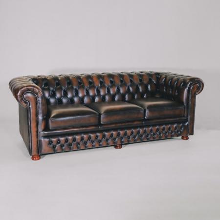 Chesterfield Sofa "Austin" 3-Sitzer in Birch Antique Tan - Sofort verfügbar