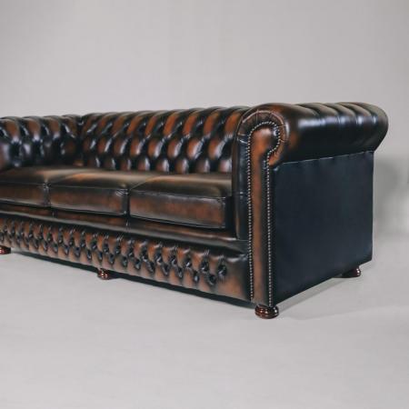 Chesterfield Sofa "Austin" 3-Sitzer in Birch Antique Tan - Sofort verfügbar