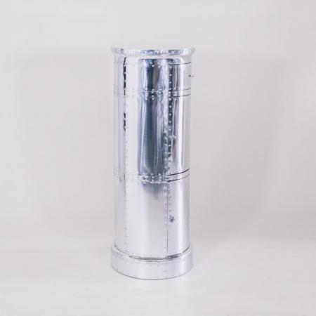 Säule aus Edelstahl im "Art Deco" Style mit Tür - Sofort lieferbar