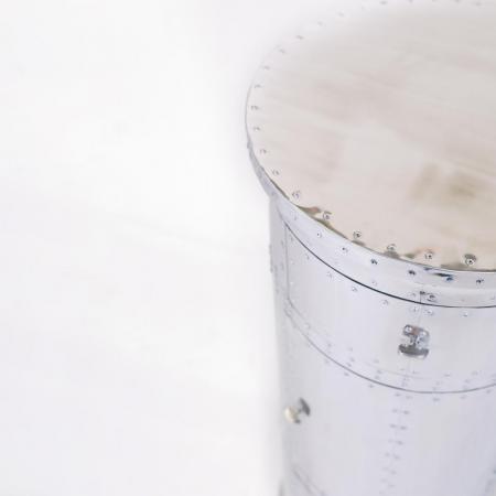 Säule aus Edelstahl im "Art Deco" Style mit Tür - Sofort lieferbar