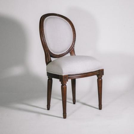 Stuhl "MONCEAU" mit Medaillon-Rückenlehne im Art Deco style