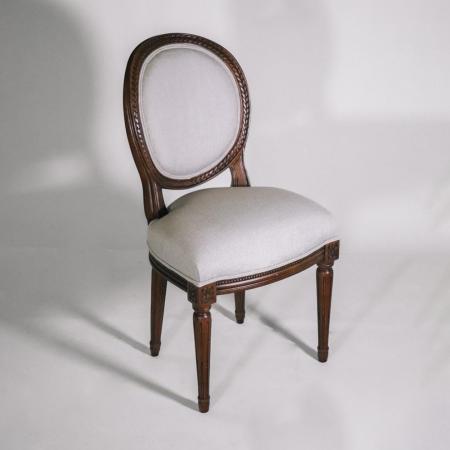 Stuhl "MONCEAU" mit Medaillon-Rückenlehne im Art Deco style