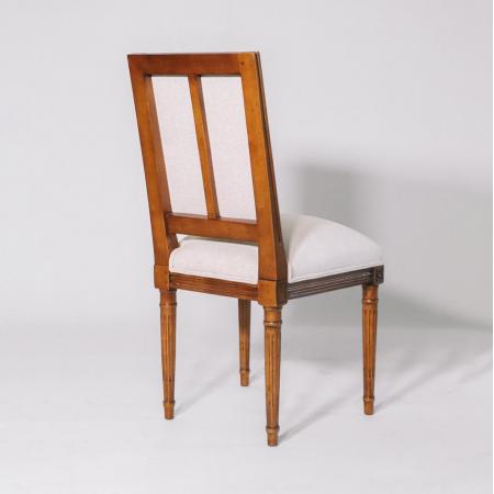 Stuhl "TRIANON" mit quadratischer Rückenlehne im Art Deco Style