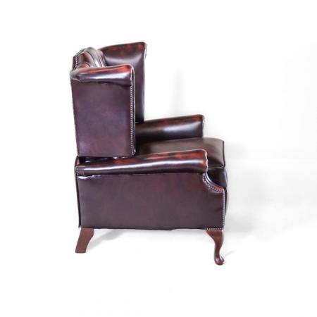 Chesterfield Scrollwing Recliner / Lazy Chair in Rot