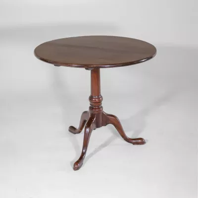 Kleiner viktorianischer Klapptisch aus Mahagoni, Tilt-Top Table, Victorian Tripod Tisch