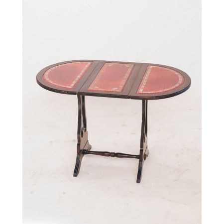 Eleganter englischer lambtable/beistelltisch in Harfenoptik aus Mahagoni