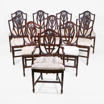 Esszimmerstühle aus Mahagoni im Georgian Style – 10er-Set mit einem Armlehnstuhl