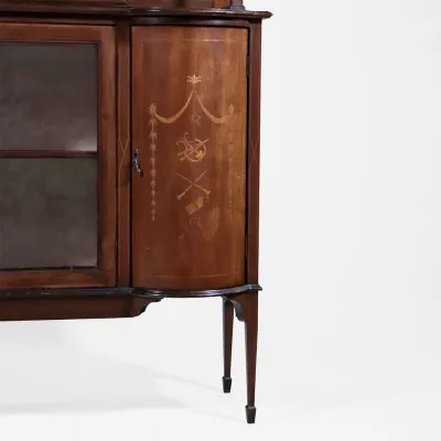 Fine Edwardian Mahogany & Satinwood Buffet