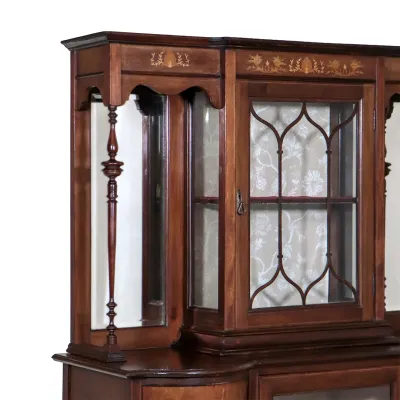 Fine Edwardian Mahogany & Satinwood Buffet