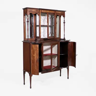 Fine Edwardian Mahogany & Satinwood Buffet