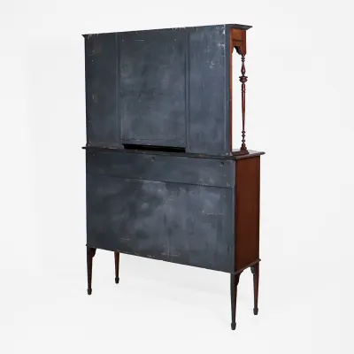 Fine Edwardian Mahogany & Satinwood Buffet