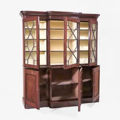 Early Victorian 3 Door Breakfront Bookcase