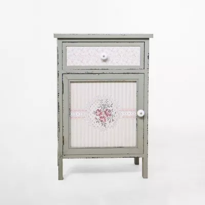 Kommode von Clayre & Eef mit Rosendekor und Vintage-Farbgestaltung