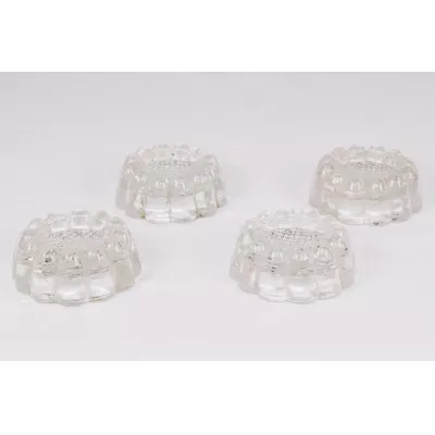 Antike Möbeluntersetzer aus Glas, Möbelgleiter, Untersetzer