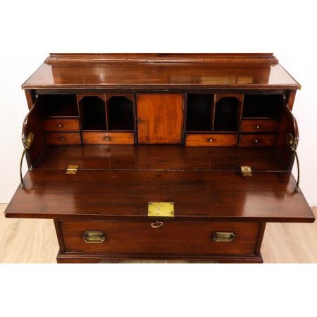 Antike Sekretär Kommode mit Bücherschrank, Mahagoni, ca. 1860