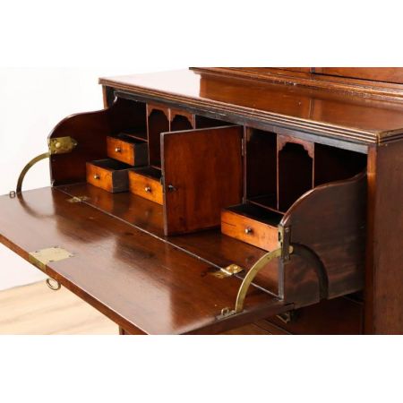 Antike Sekretär Kommode mit Bücherschrank, Mahagoni, ca. 1860