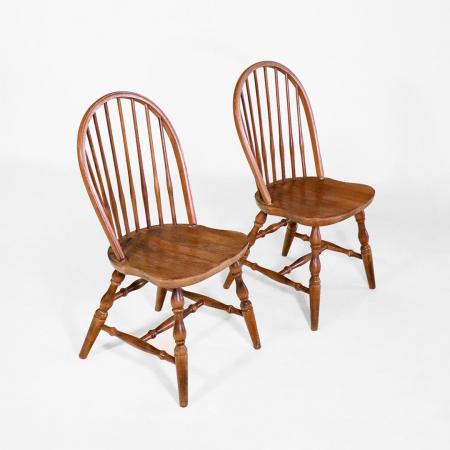 Antike viktorianische Windsor-Stühle aus Esche und Ulme, ca. 1900 – Klassisches Stickback-Design, Landhausstil Esszimmerstühle mit Spindellehne.