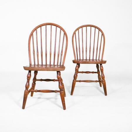 Antike viktorianische Windsor-Stühle aus Esche und Ulme, ca. 1900 – Klassisches Stickback-Design, Landhausstil Esszimmerstühle mit Spindellehne.