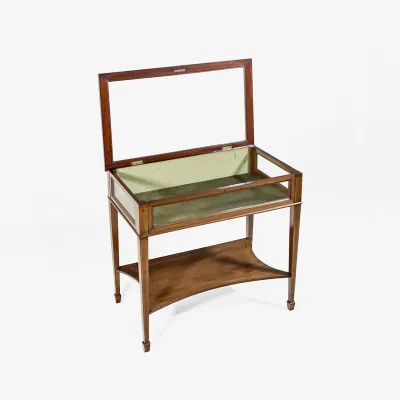 Antike Mahagoni Glasvitrine