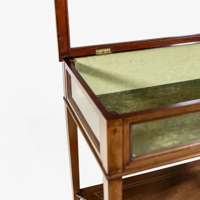 Antike Mahagoni Glasvitrine