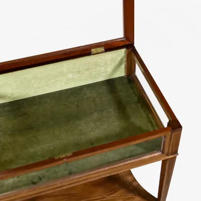 Antike Mahagoni Glasvitrine