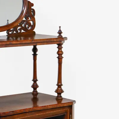 Antiker englischer Spiegelschrank / Vanity aus Mahagoni und Palisander, ca. 1860