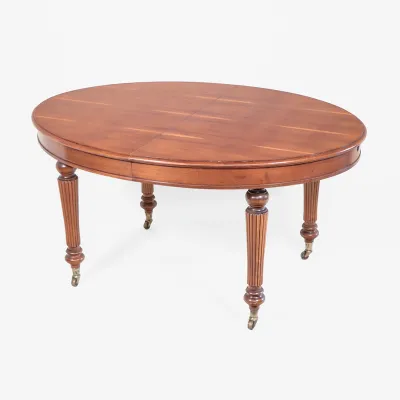 Ovaler Esstisch Antik Stil Eibe bis 250 cm ausziehbar