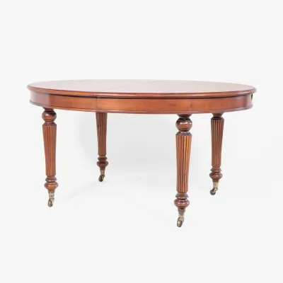 Ovaler Esstisch Antik Stil Eibe bis 250 cm ausziehbar