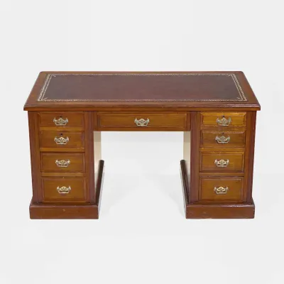 Antiker Schreibtisch aus Mahagoni – Edwardian Pedestal Desk (ca. 1910)