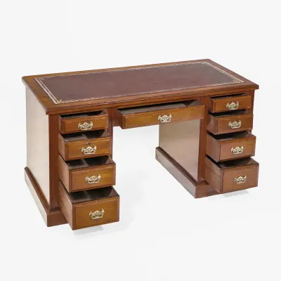 Edwardian Pedestal Desk