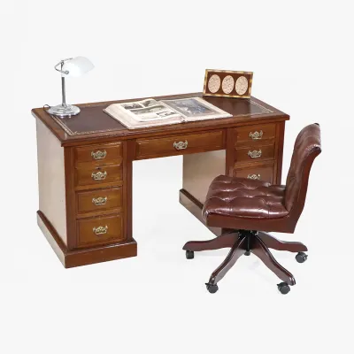Edwardian Pedestal Desk