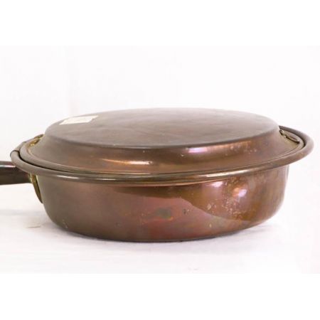 Antiker Bettwärmer aus Kupfer, 19. Jahrhundert