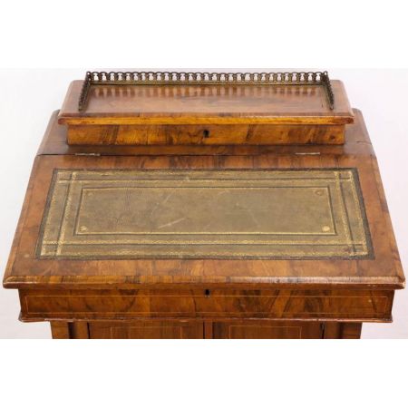 Antiker Davenport Desk, Wurzelholz, ca. 1860
