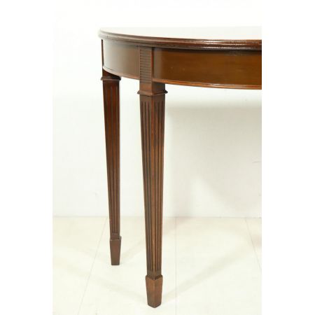 Antiker Demi Lune Beistelltisch, halbrund, Mahagoni, ca. 1860