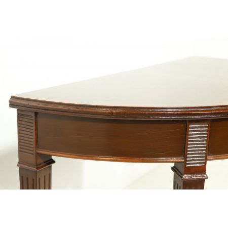 Antiker Demi Lune Beistelltisch, halbrund, Mahagoni, ca. 1860